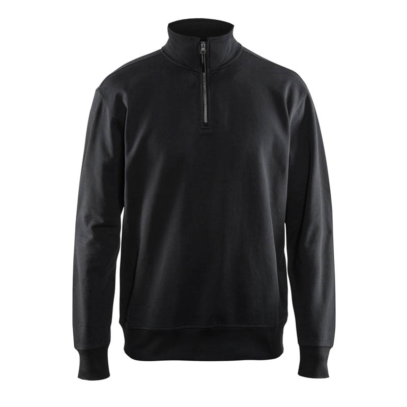 Blaklader Sweatshirt mit Half-Zip Schwarz 4XL
